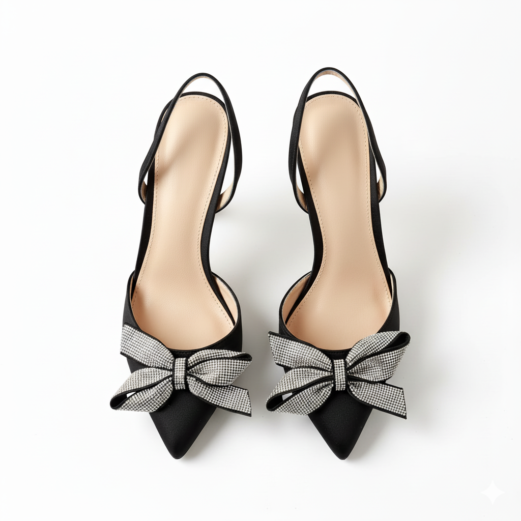 Victoria Classic Diamante Heels