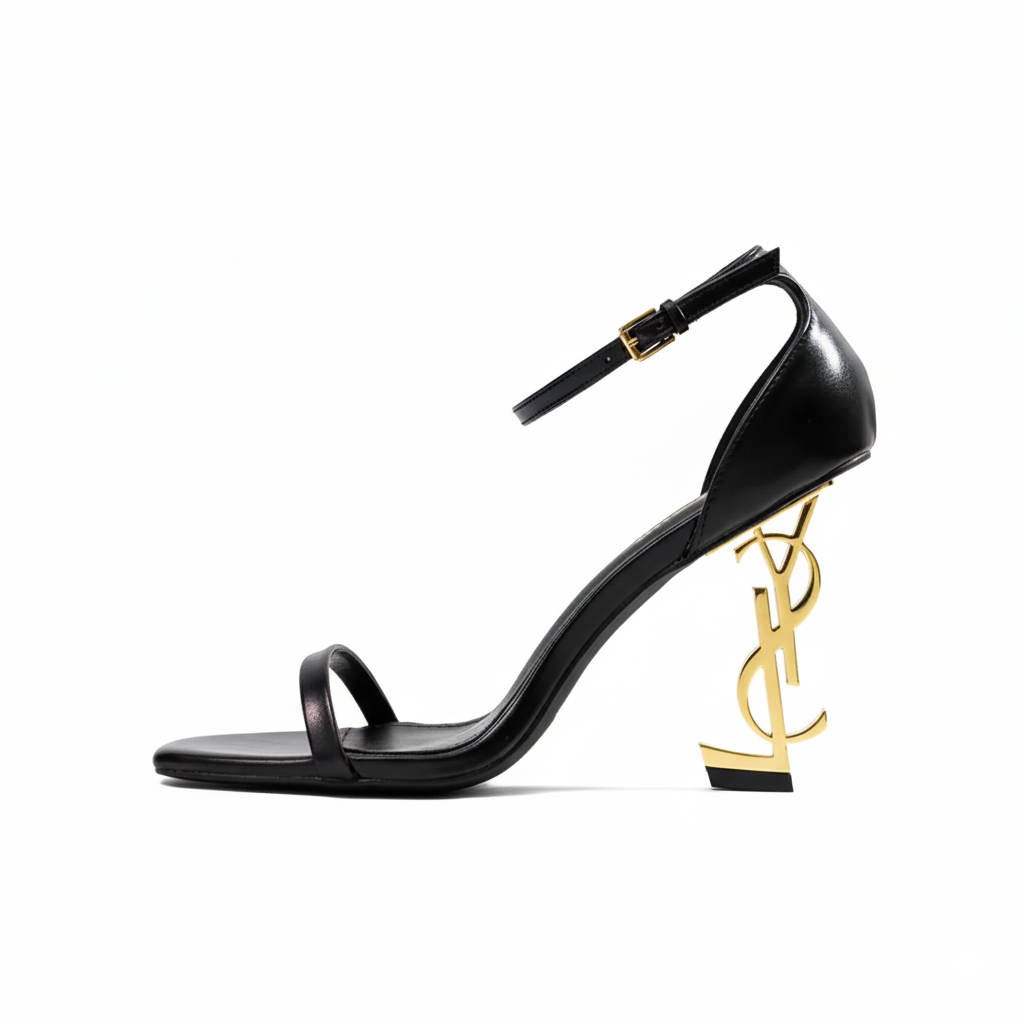 YSL Noir Charm Heels