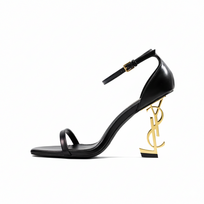 YSL Noir Charm Heels