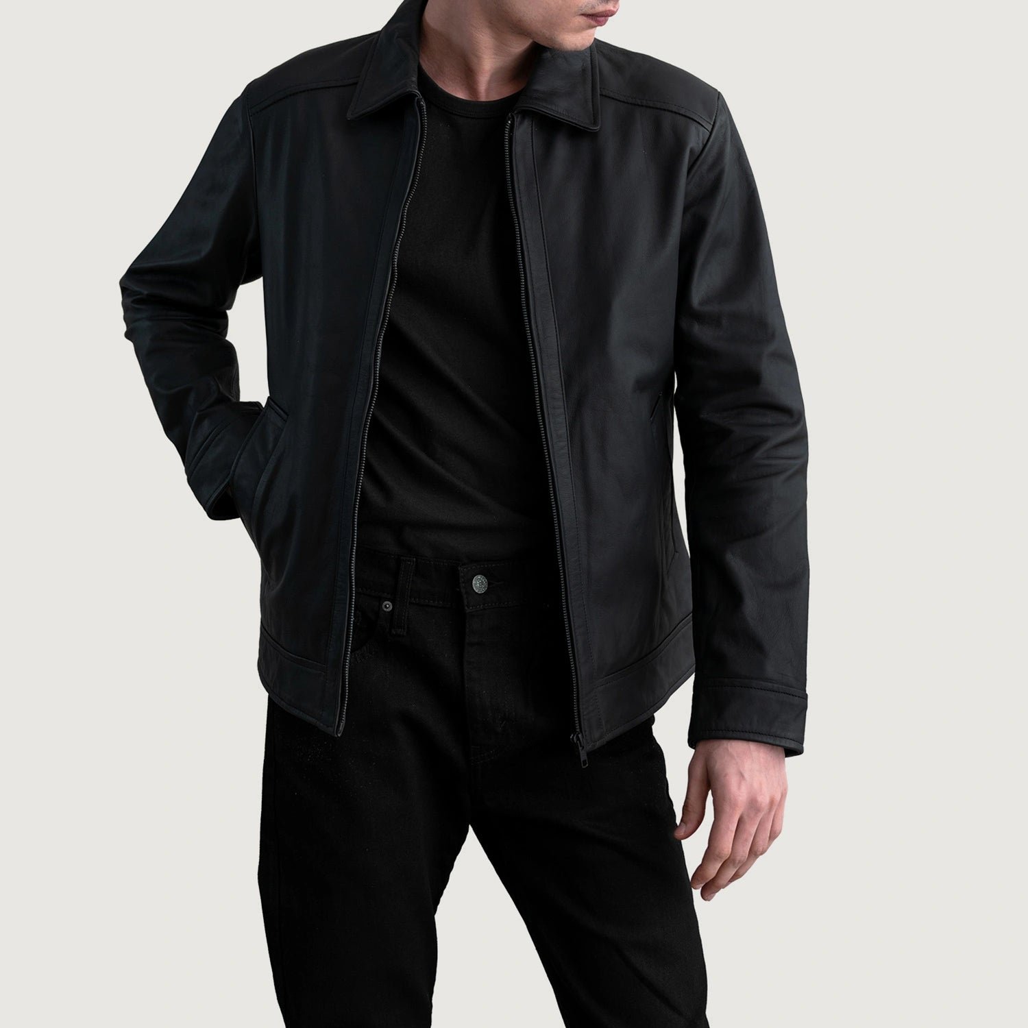 Leather Bomber Jacket